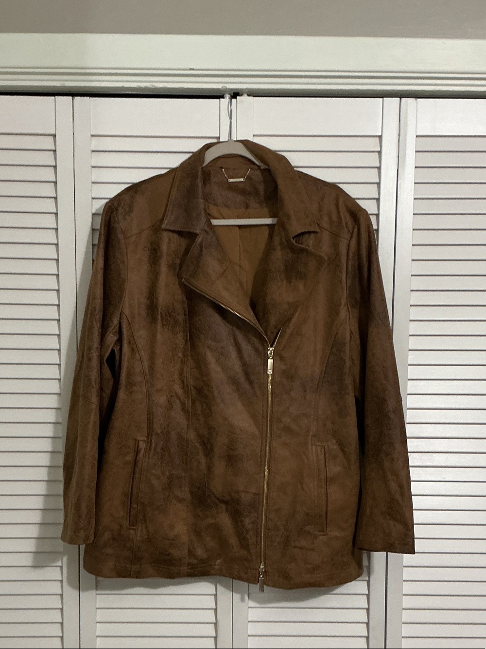 Chico's Brown Suede Zip Jacket